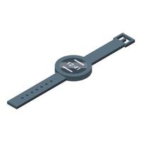 Data smartwatch icon isometric vector. Digital device vector