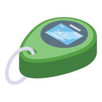 Digital tracker icon isometric vector. Health data vector