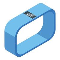 Rubber tracker icon isometric vector. Smart device vector