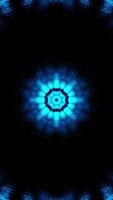 Red cyan neon background with glowing gradient arrows, showing forward direction. Vertical looped Kaleidoscope video