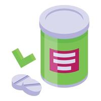 Antidepressant pills icon isometric vector. Pill prescription vector