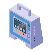 Aed defibrillator icon isometric vector. Cardiac heart vector