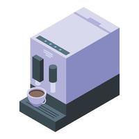 vector isométrico del icono de la máquina de café. goteo de espresso