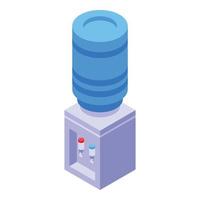 Water cooler icon isometric vector. Office bottle vector