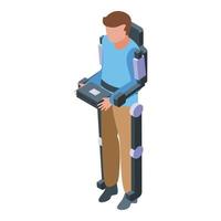 Cyber exoskeleton icon isometric vector. Artificial robot vector