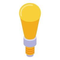 Bulb icon isometric vector. Smart lightbulb vector