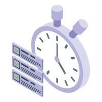 Stopwatch icon isometric vector. Watch timer vector