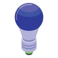 Led bulb icon isometric vector. Smart lightbub vector