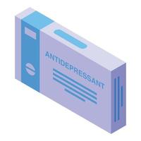 Antidepressant pack icon isometric vector. Family therapy vector