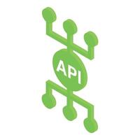 API scheme icon isometric vector. Web data vector