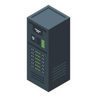 Server rack icon isometric vector. Web cloud vector