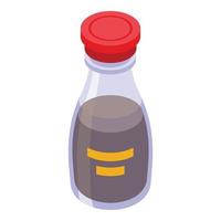 Asian food bottle icon isometric vector. Japanese soy vector