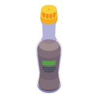 Asian soy bottle icon isometric vector. Japanese sauce vector