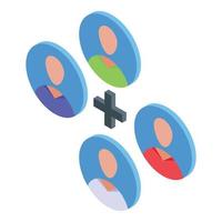 Work group icon isometric vector. Business people vector