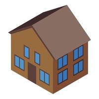 Cabana house icon isometric vector. Summer home vector