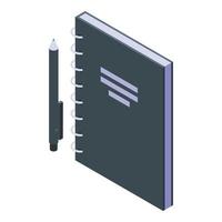 Training notebook icon isometric vector. Digital course vector