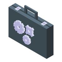 Business case icon isometric vector. Research development vector