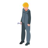 Factory engineer icon isometric vector. Industry process vector