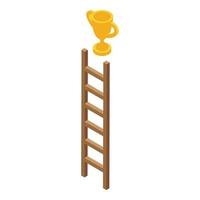 Ladder success icon isometric vector. Business career vector