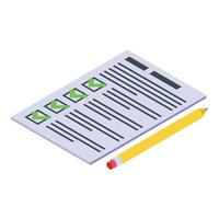 Business to do list icon isometric vector. Work checklist vector