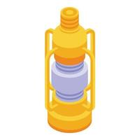 Kerosene lamp icon isometric vector. Old lantern vector