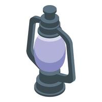 Camping kerosene lantern icon isometric vector. Old lamp vector