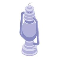 Camp lamp icon isometric vector. Kerosene lantern vector