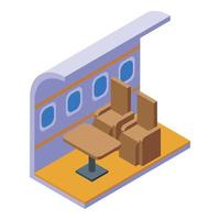 First class airplane icon isometric vector. Flight plane vector