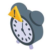 vector isométrico del icono del despertador. Hora de despertar