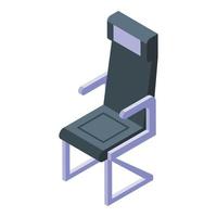 Interior airplane seat icon isometric vector. Plane chair vector