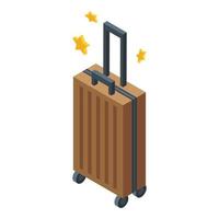 Travel bag icon isometric vector. Suitcase baggage vector