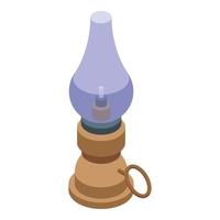 Kerosene lantern icon isometric vector. Old lamp vector