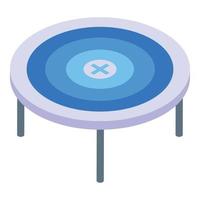 Trampoline icon isometric vector. Active jump vector