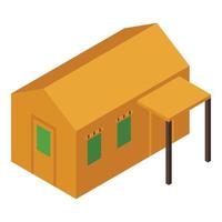 Safari house icon isometric vector. African hut vector