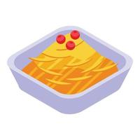 Korean cooking icon isometric vector. Korea food vector