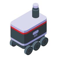 Order robot icon isometric vector. Warehouse delivery vector