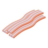 Bacon icon isometric vector. Pork bacon meat vector