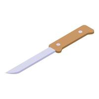 icono de cuchillo de barbacoa vector isométrico. cuchillo de carnicero barbacoa