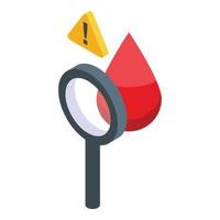 Blood test icon isometric vector. Lab tube vector