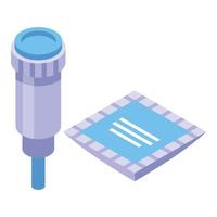 Test result icon isometric vector. Lab blood vector