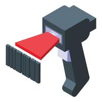 Product scanner icon isometric vector. Barcode scanner vector