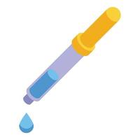 Printing color dropper icon, isometric style vector