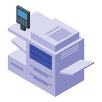 Multitask digital printing icon, isometric style vector