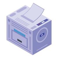 Polygraph digital printing icon, isometric style vector