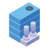 Water purification system icon, isometric style vector