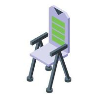 Hike chair icon, isometric style vector