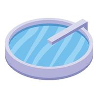 Water purification pool icon, isometric style vector