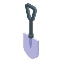 Hike shovel icon, isometric style vector