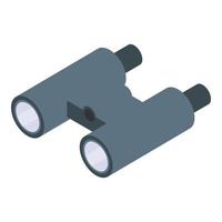 Hike binoculars icon, isometric style vector