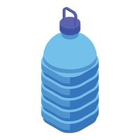 Plastic water bottle icon, isometric style vector